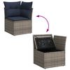 vidaXL 5 Piece Garden Sofa Set with Cushions Grey Poly Rattan