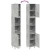 vidaXL Bathroom Cabinet Concrete Grey 30x30x190 cm Engineered Wood