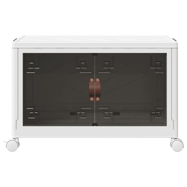 vidaXL Stackable Storage Box with Wheels 75 L 64x40x41 cm