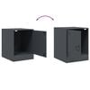 vidaXL Bedside Cabinets 2 pcs Anthracite 34.5x39x44 cm Steel