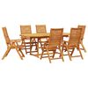 vidaXL Garden Dining Set Folding 7 pcs Brown Solid Acacia Wood