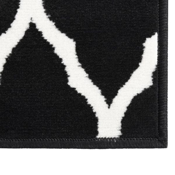 vidaXL Runner Rug BCF Black and White 100x350 cm