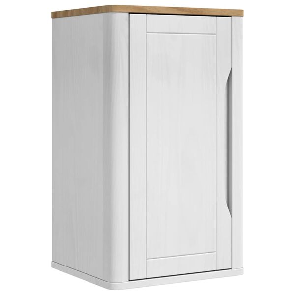 vidaXL Bathroom Wall Cabinet White 35 x 30 x 60 cm Solid Pine Wood