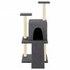 vidaXL Cat Tree with Sisal Scratching Posts Dark Grey 110 cm