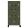 vidaXL Tool Trolley Olive green 75 x 35 x 73 cm Cold-rolded steel