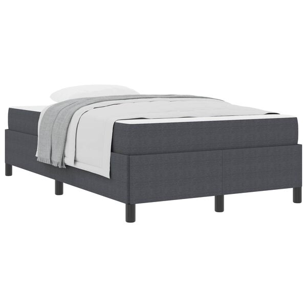 vidaXL Bed Frame with Mattress Dark Grey 120 x 190 cm Fabric