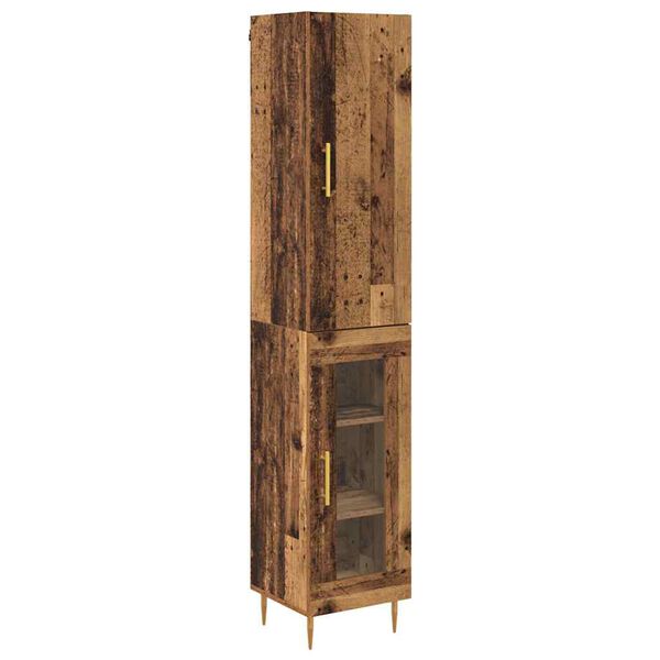 vidaXL Highboard 2 pcs Old Wood Engineered Wood