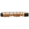 vidaXL Outdoor Sofa Set 9 pcs Natural Solid Acacia Wood