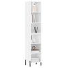 vidaXL Highboard High Gloss White 34.5x32.5x180 cm Engineered Wood