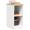 vidaXL Garage Storage Cabinet White 40x51x85 cm Solid Wood Pine
