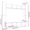 vidaXL 8 Piece TV Cabinet Set White Engineered Wood