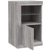 vidaXL Side Cabinets with LED Lights 2 pcs Grey Sonoma Engineered Wood