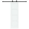 vidaXL Sliding Door 61 x 198.5 cm Engineered Wood White and Black