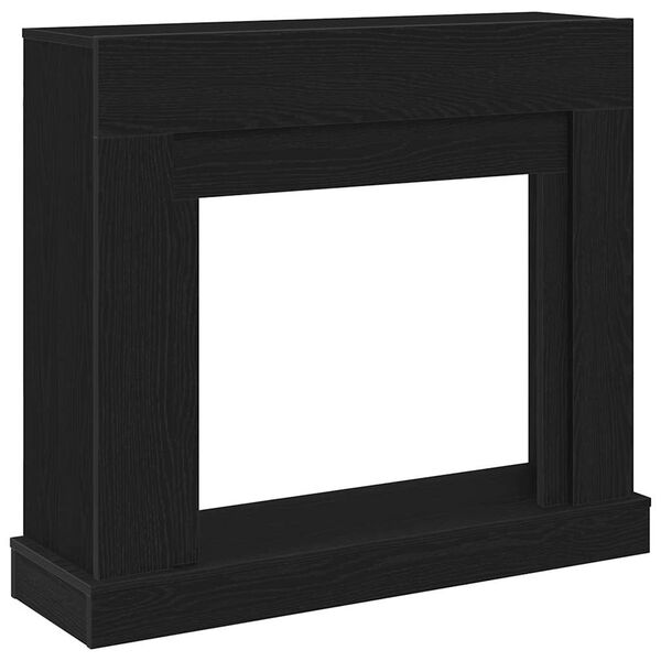 vidaXL Fireplace Surround Black Oak 100x30x87.5 cm Engineered Wood