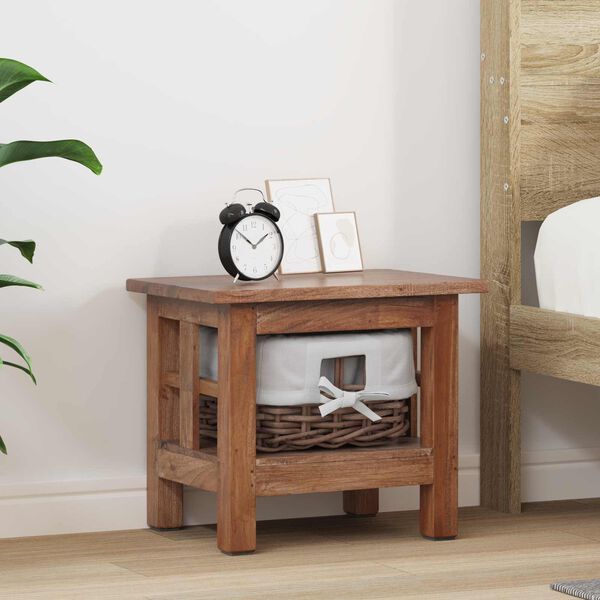 vidaXL Side Table Brown Solid Mahogany wood