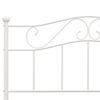 vidaXL Bed Frame without Mattress with Headboard White 160x200 cm Metal