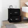 vidaXL Bedside Cabinet Black 39x39x47.5 cm Engineered Wood