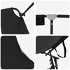 vidaXL Folding Sun Lounger Folding Black 56 x 190 x 81cm Fabric