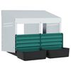 vidaXL Chicken Nesting Box 2 Compartments Wall-Mounted Galvanised Steel