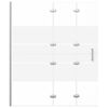 vidaXL Folding Shower Enclosure ESG 120x140 cm White