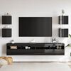 vidaXL Wall Mounted TV Cabinets 4 pcs High Gloss Black 30.5x30x30 cm