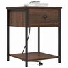 vidaXL Bedside Cabinet Brown Oak 42 x 41 x 56 cm Engineered Wood