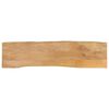 vidaXL Table Top 180x40x2,5 cm Live Edge Solid Wood Mango