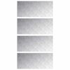 vidaXL Stair Tread Rectangular 4 pcs Silver 90 x 40 cm Aluminium