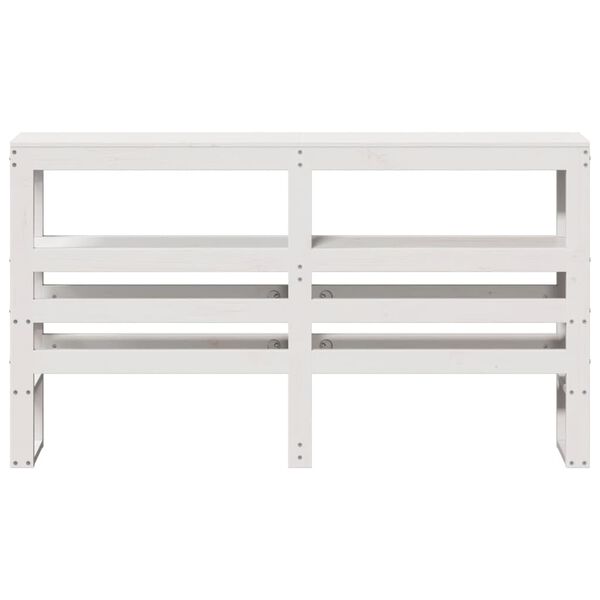 vidaXL Headboard with Shelves White 140 cm Solid Wood Pine