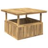 vidaXL Garden Coffee Table Solid Acacia Wood Height Adjustable White