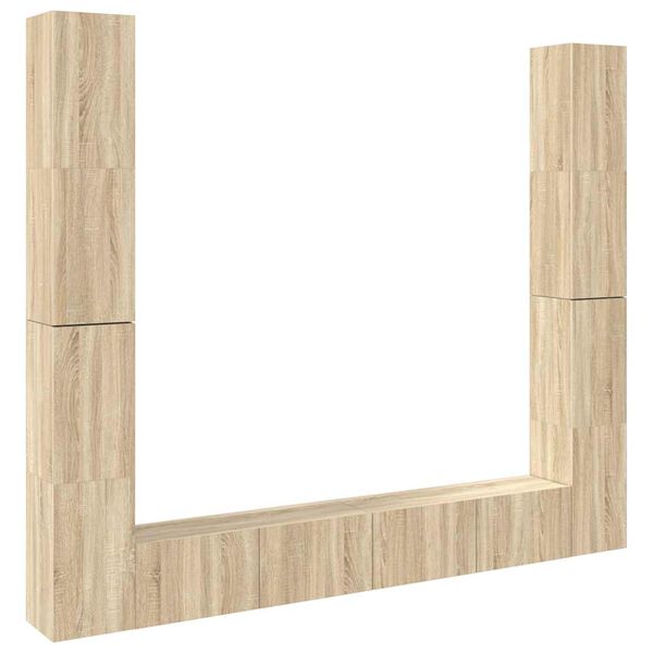 vidaXL 6 Piece TV Cabinet Set Sonoma Oak Engineered Wood