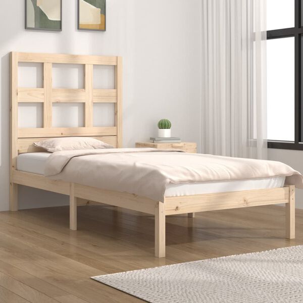 vidaXL Bed Frame without Mattress 90x190 cm Single Solid Wood Pine