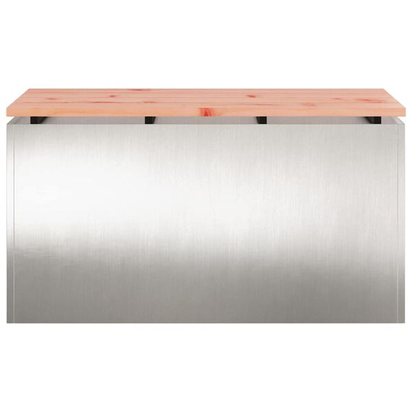 vidaXL Garden Bench Silver 80 x 40 x43 cm Stainless steel