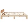 vidaXL Bed Frame with Headboard Natural 200 x 200 cm Solid Pine Wood