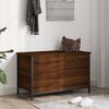 vidaXL Storage Bench Brown Oak 80x42.5x50 cm Engineered Wood