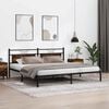 vidaXL Bed Frame without Mattress Smoked Oak 193x201 cm Engineered Wood