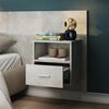 vidaXL Wall-mounted Bedside Cabinets 2 pcs Concrete Grey