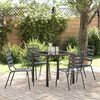 vidaXL Garden Dining Set 5 pcs Anthracite Powder-Coated Steel
