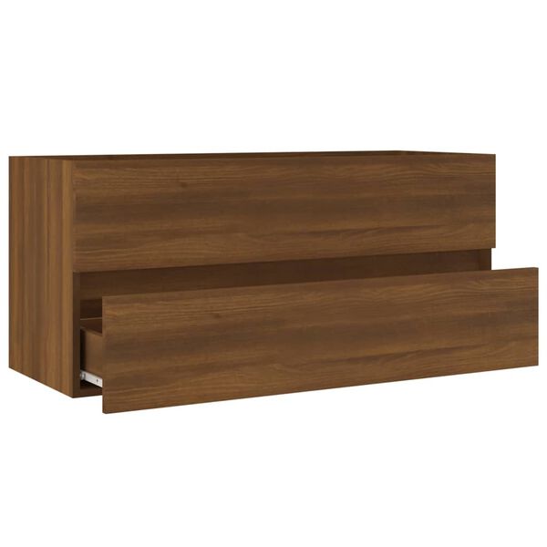 vidaXL Sink Cabinet Brown Oak 100x38.5x45 cm Engineered Wood