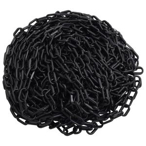 vidaXL Warning Chain Black 30 m &Oslash;4 mm Plastic