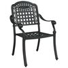 vidaXL Garden Dining Set 5 pcs Black 90 x 90 x 75 cm Cast Aluminium