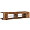 vidaXL TV Cabinet with LED Lights Old Wood 135x39x30 cm Engineered Wood