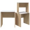 vidaXL Nesting Coffee Tables 3 pcs White and Sonoma Oak Engineered Wood