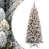 vidaXL Artificial Christmas Tree with 300 LEDs with Stand White 180 cm