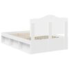 vidaXL Bed Frame with Headboard White 120 x 200 cm Solid Pine Wood