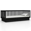 vidaXL Day Bed without Mattress Black 100x200 cm Solid Wood Pine