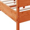 vidaXL Bed Frame without Mattress Wax Brown 160x200 cm Solid Wood Pine