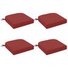 vidaXL 4-Piece Seat Cushions SOEST 4 pcs 100% Polyester Wine Red