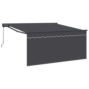 vidaXL Retractable Awning Manual Anthracite 350 x 250 cm
