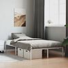 vidaXL Metal Bed Frame without Mattress White 120x200cm